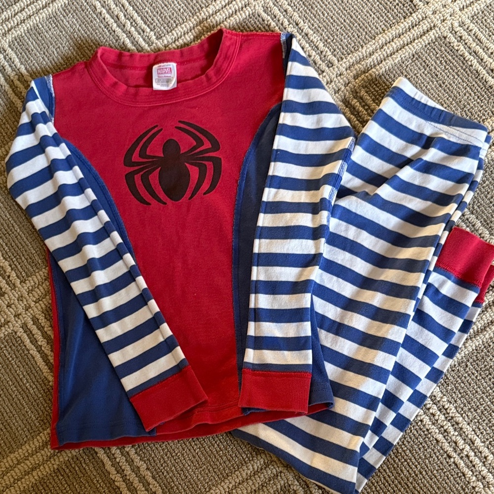 Hanna Andersson Red and Blue Spider Man Pajama Set